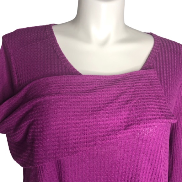 ⭐️NEW!!! Waffle knit long sleeve top 2X - Picture 4 of 5